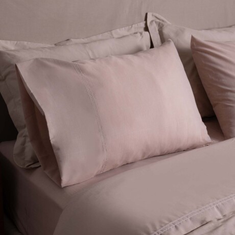 JGO. SÁBANAS QUEEN ALGODON-Y-POLIESTER MARRON CHAMBRAY TOSTADO