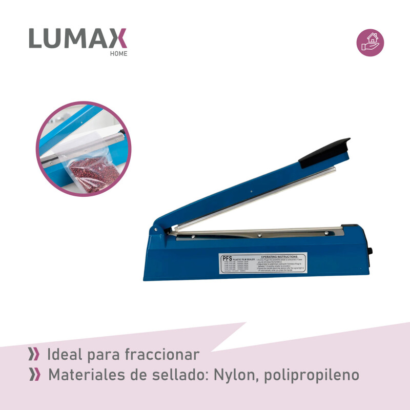 Selladora De Bolsa Lumax 30cm + Repuesto Selladora De Bolsa Lumax 30cm + Repuesto