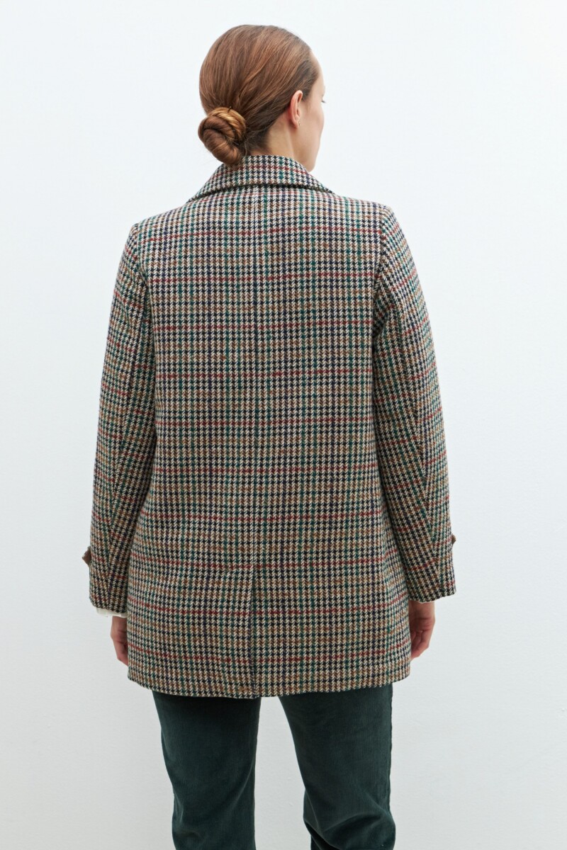 Blazer fantasía de paño multicolor