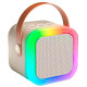 Parlante A Batería Bluetooth Con Luces Led De Colores Beige