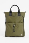 Mochila porta laptop con bolsillo fruncido verde