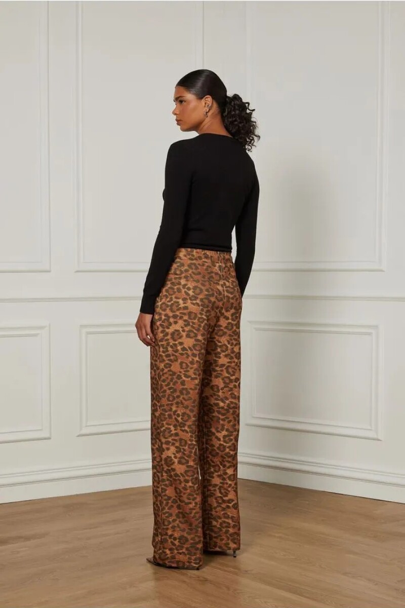 Pantalón recto Leopardo