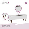 Rack para TV Lumax 2 puertas rustico 55 pulgadas Blanco