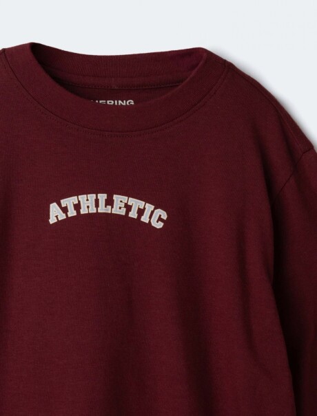 CAMISETA INFANTIL CON ESTAMPA BORDEAUX