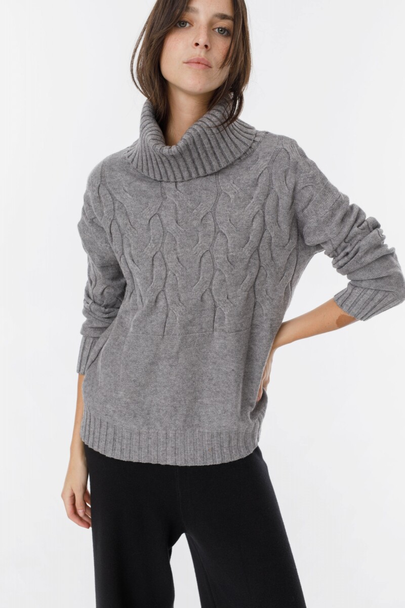 Sweater Poleron Pampa - Gris 