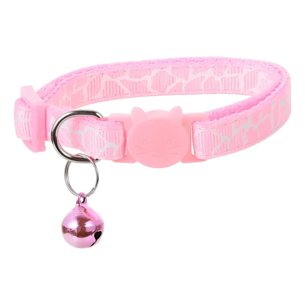 Collar Para Gatos Animal Print Con Cascabel ROSA