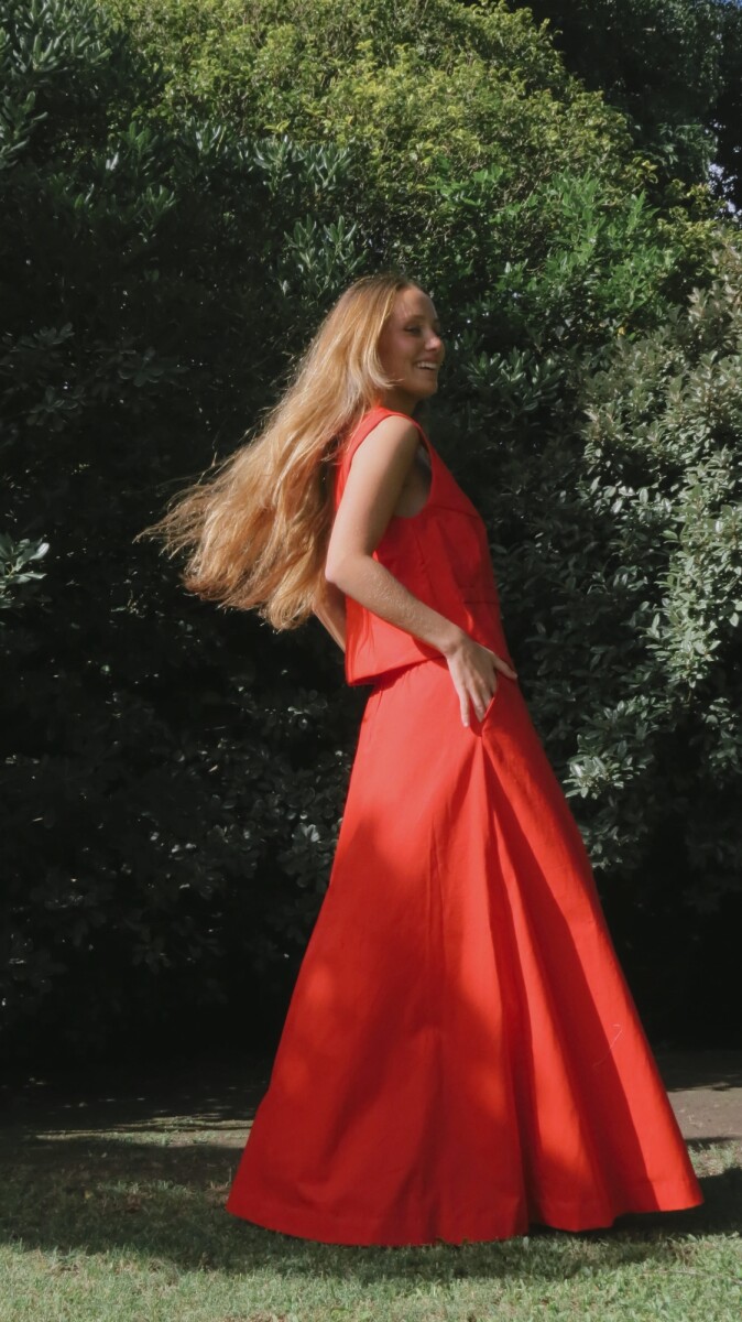 Avenue Skirt - Rojo 