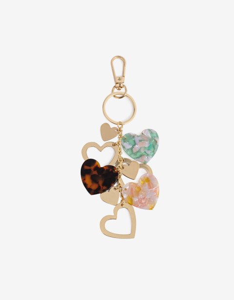 Llavero Lluvia chapas Llavero Y Bag Charm Corazones - Combinacion Multicolor
