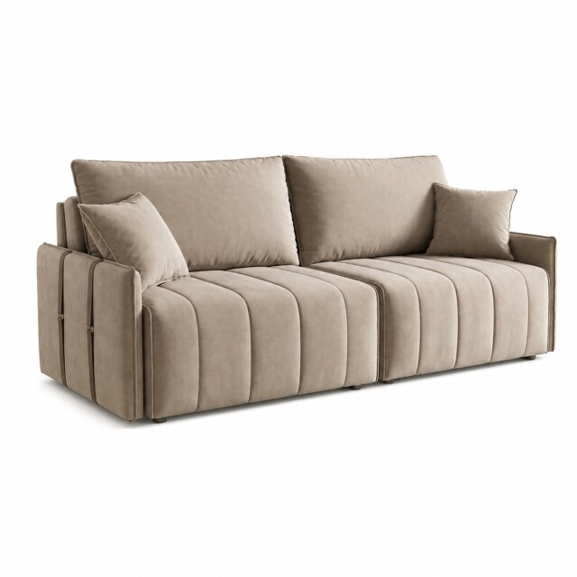SILLÓN SOFÁ DOMINI 2 CUERPOS RETRACTIL AJUSTABLE BEIGE