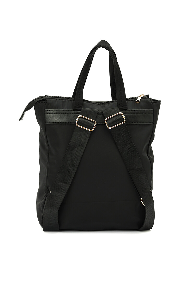 Mochila de nylon Negro