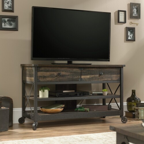 Rack para TV con Estantes - Sauder - Linea Steel River Rack para TV con Estantes - Sauder - Linea Steel River