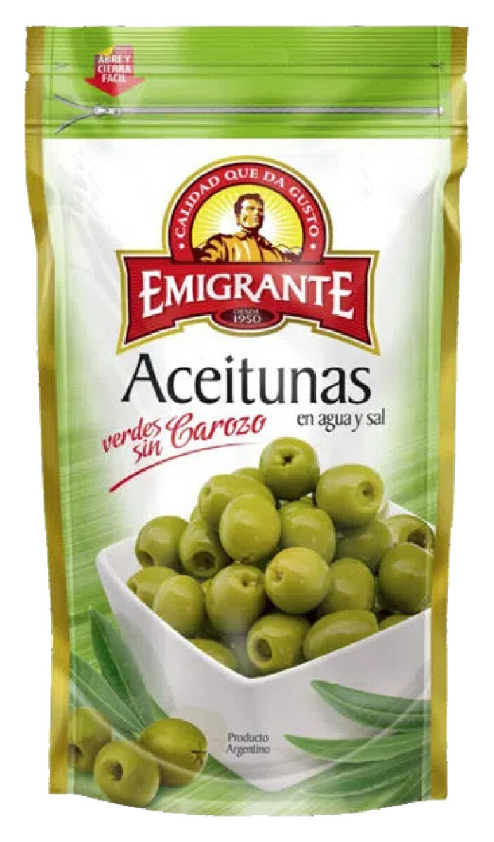 Aceituna sin carozo doy pack 400g EMIGRANTE 