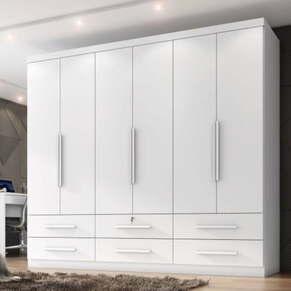 Ropero Maximus Plus 6 Puertas 6 Cajones Blanco