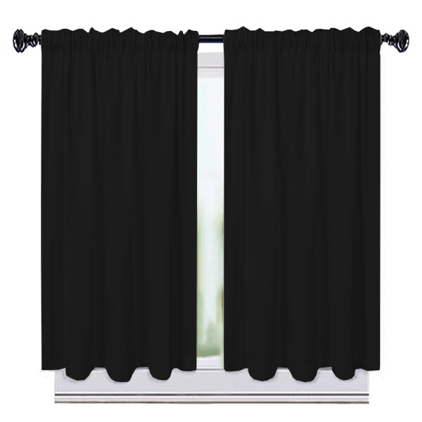 Cortina Alondra Home x1 Tela Panama Cocina Living 206x144 Variante Color Negro