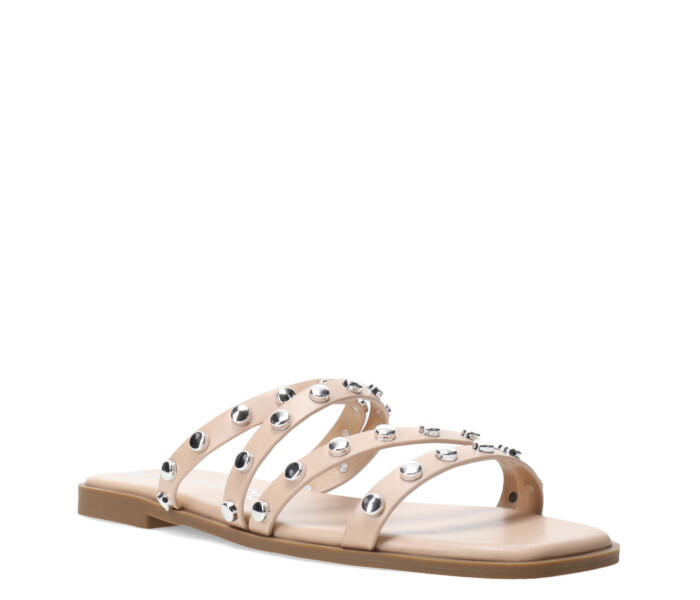 Sandalia de Mujer Miss Carol ZYLO con tachas Beige