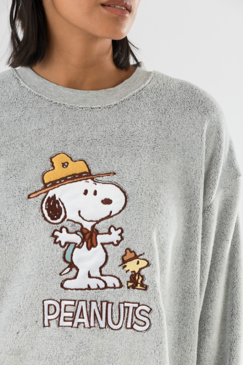 Buzo snoopy coral Gris oscuro