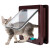 Puerta Para Ingreso Salida Mascotas Perro Gato Ventana L Variante Color Marron