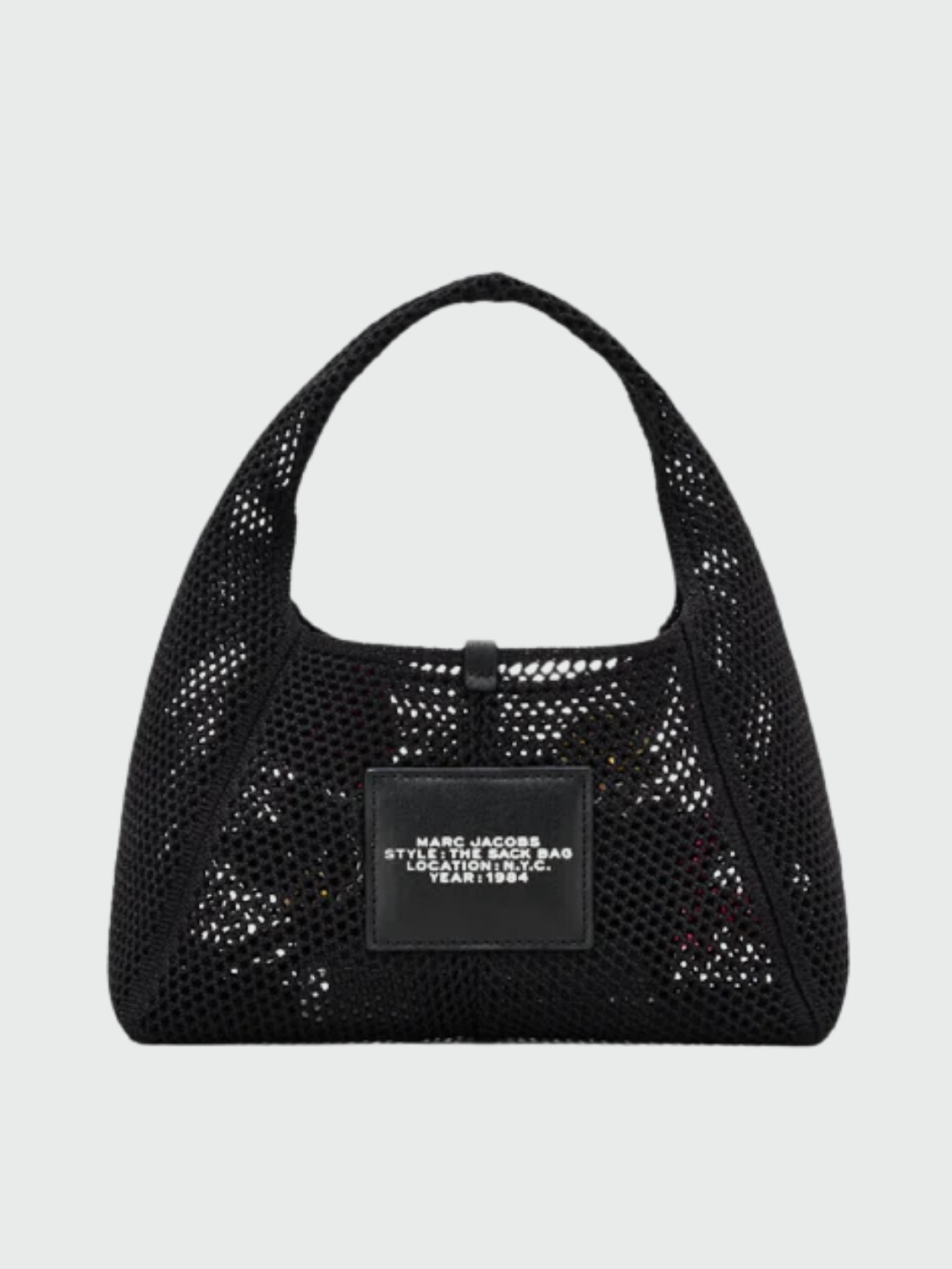 THE DAISY CROCHET MINI SACK BAG Negro Estampado