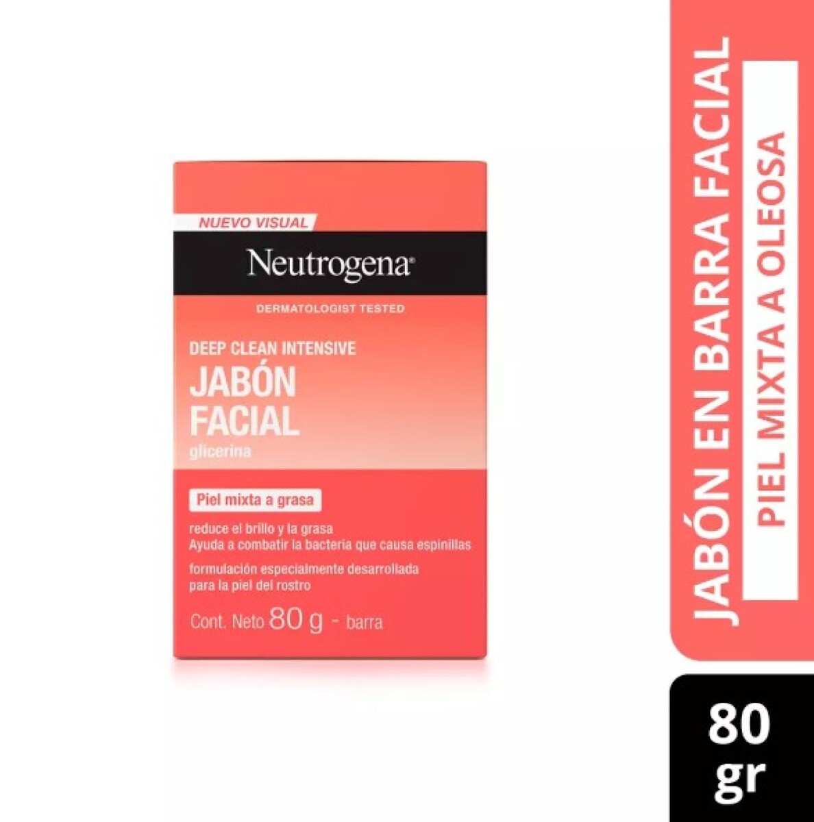 Jabón Limpiador Facial Neutrogena Deep Clean 80 g – Piel Limpia y Fresca