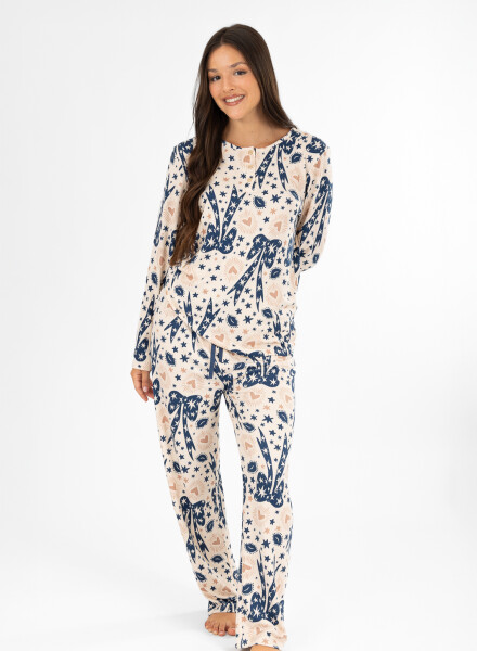 Pijama lucky girl peach Marfil