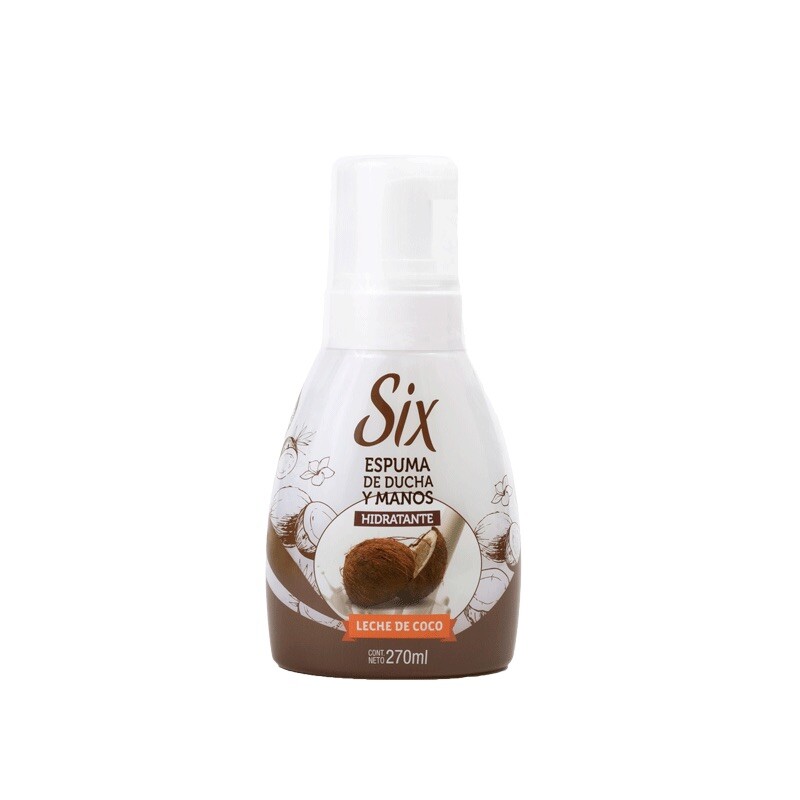 Espuma Six Ducha Y Manos Leche 270 ml Espuma Six Ducha Y Manos Leche 270 ml