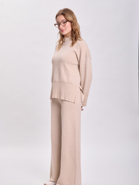 Polera punto Beige