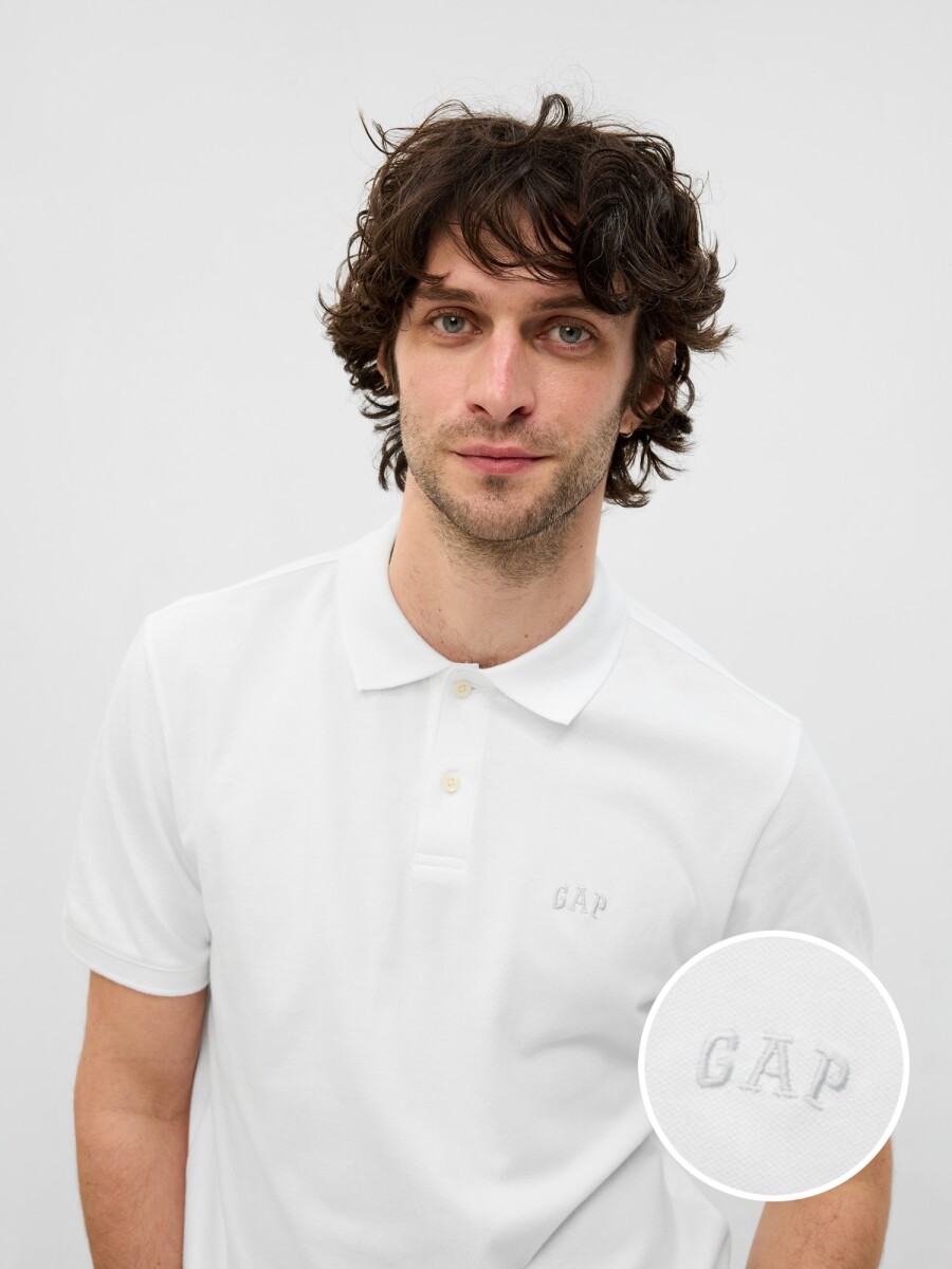 F-LOGO PK POLO - OPTIC WHITE 