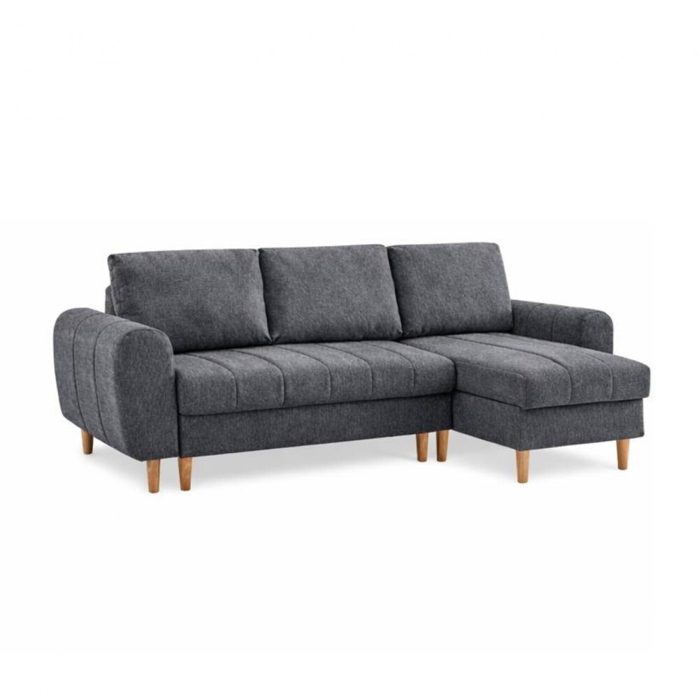 Sillón Esquinero con Baúles amplios - Amo Gris Oscuro