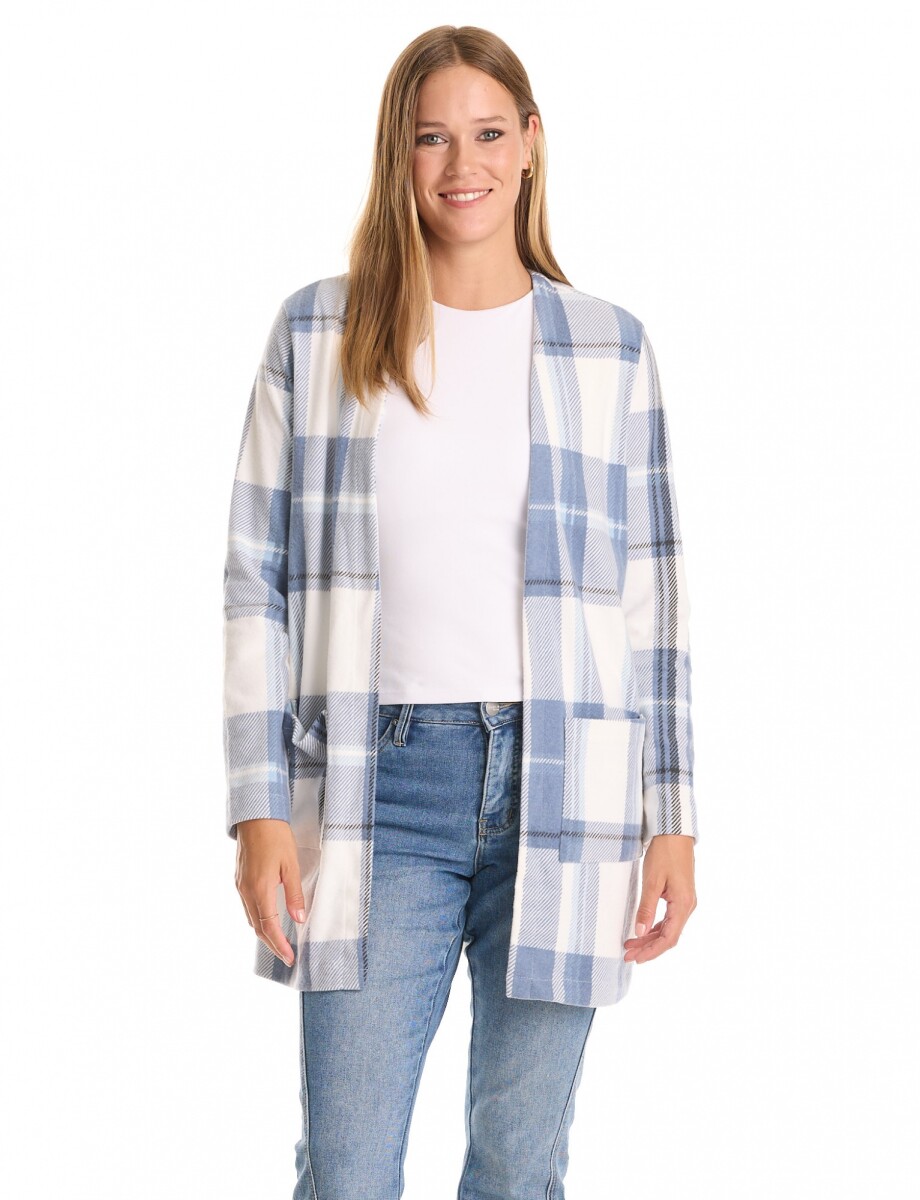 Cardigan Cozy - Azul/multi 