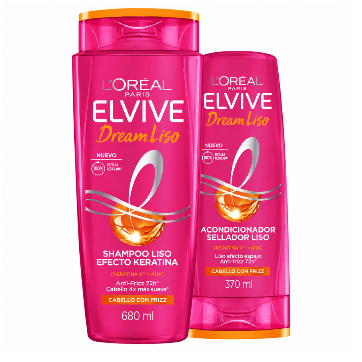 Pack Elvive Dream Liso Shampoo 680ml + Acondicionador 370ml 