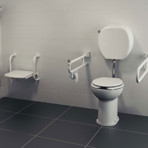 Barral Fijo Recto 80 Cms. Para Discapacitados Ferrum Espacio 000