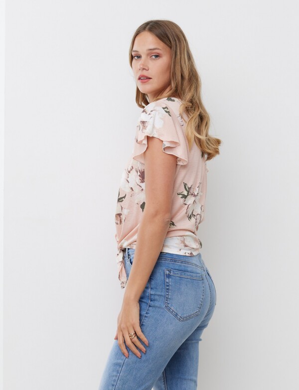 Blusa Nudo Flores CORAL/MULTI