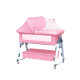 Cuna Colecho Moises con Ruedas y Mosquitero Bebe Rosa