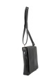Morral con solapa mediano Negro