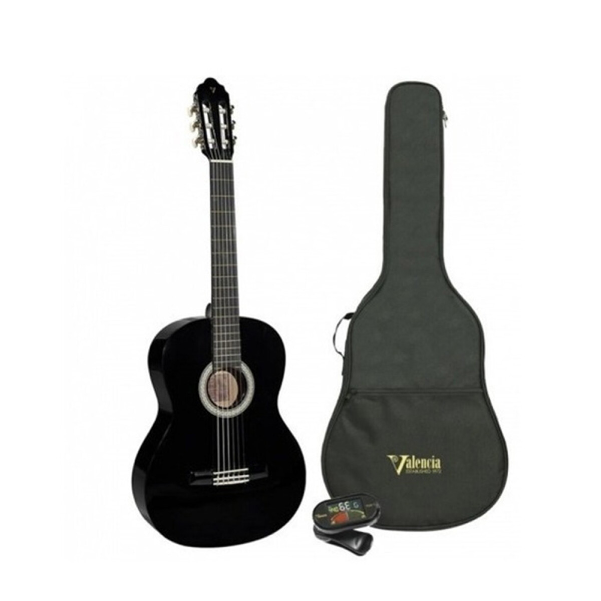 GUITARRA CLASICA PACK/VALENCIA VC104K STANDARD BLK 