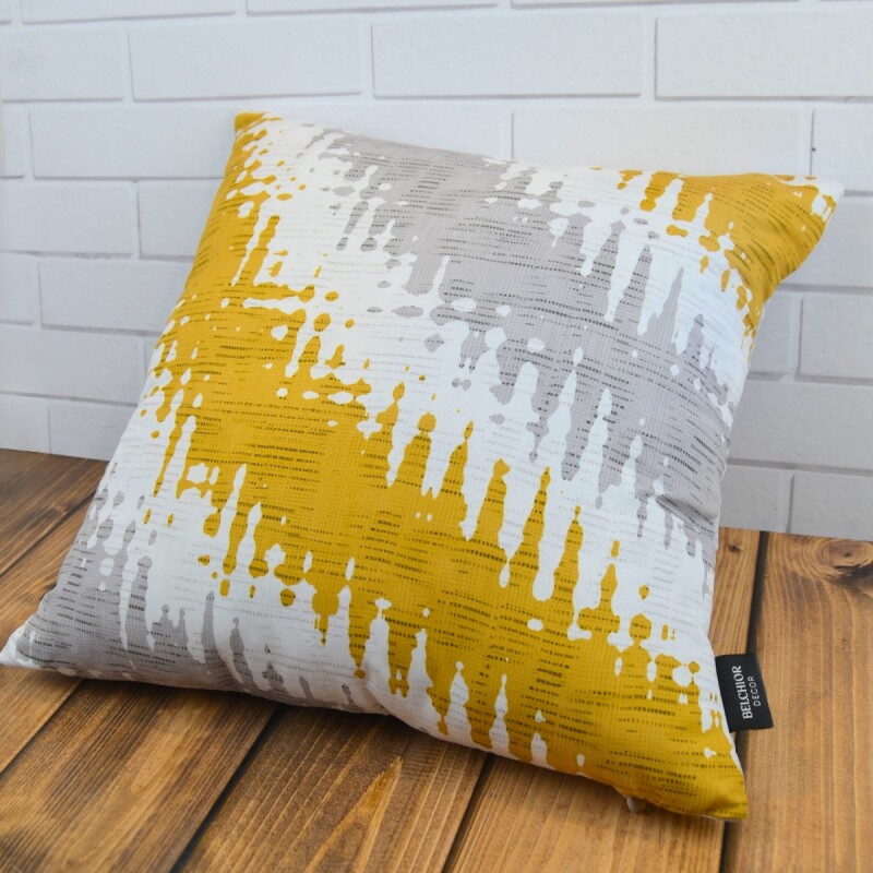 Funda de almohadones lisa 43 x 43 cm RAYAS MOSTAZA
