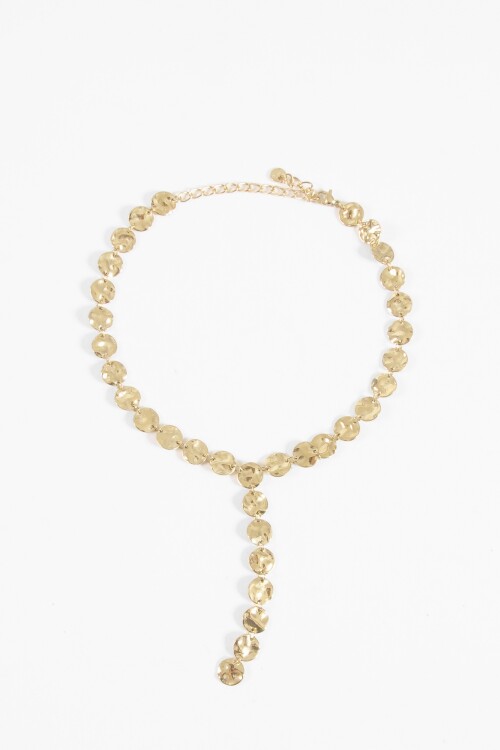 Collar acero irregular dorado