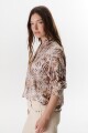 BLUSA HANNA ANIMAL BEIGE