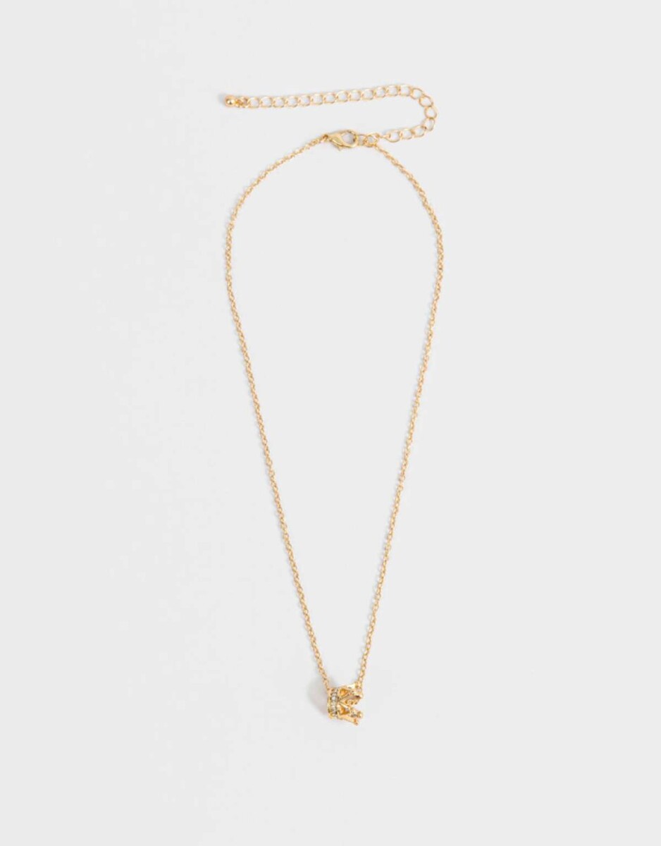 Cadena Con Dije Con Strass - Dorado 