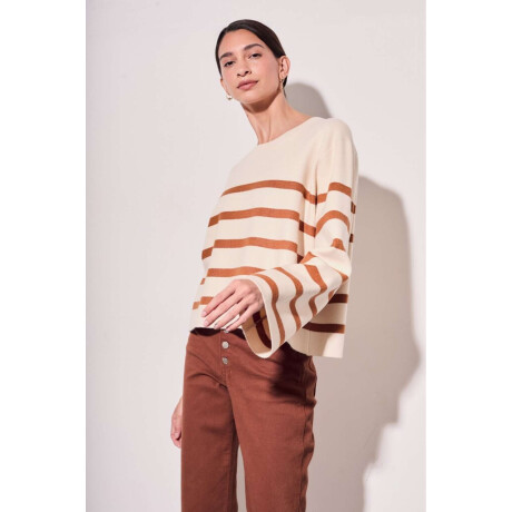 Sweater Rayado Camel