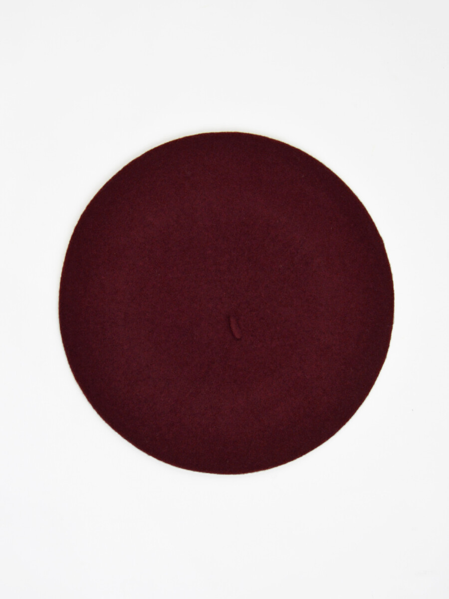 Boina Tolosa Lana 32cm - Bordó 