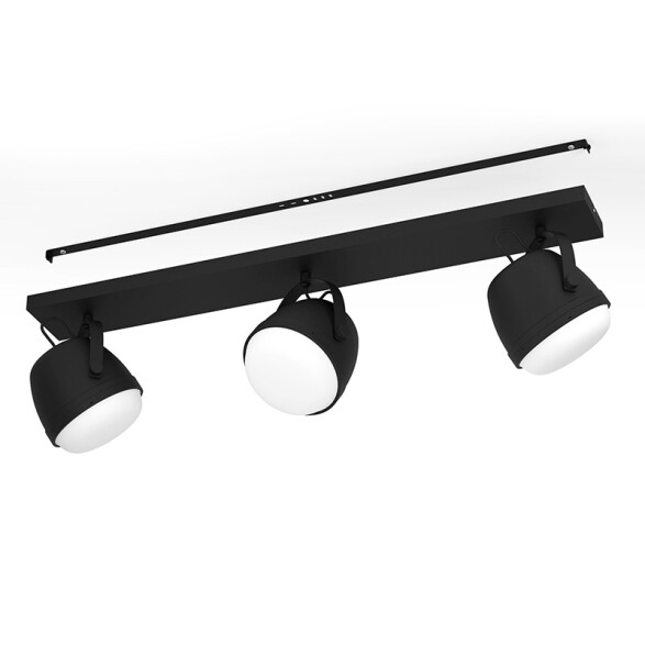 Aplique techo metálico negro, 3 luces E27 UPANEMA EG3484