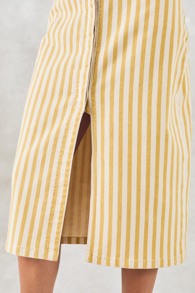 Falda Midi Raya Crudo