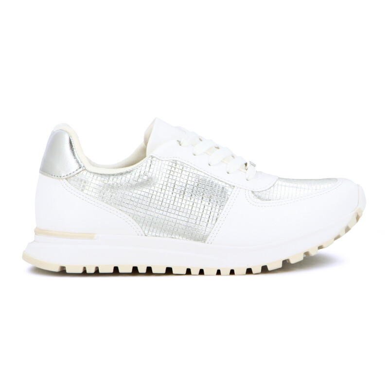 Vizzano Calzado Deportivo Casual Dama Acordonado Blanco-plata