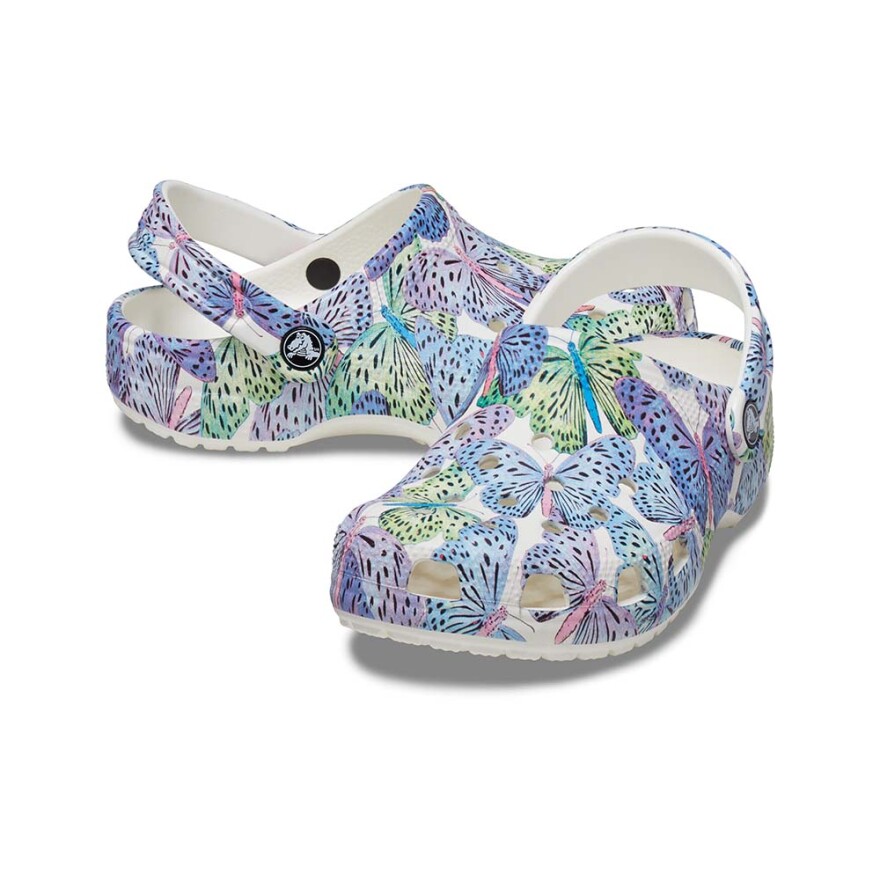 Classic Butterfly Clog K - Niños White/multi