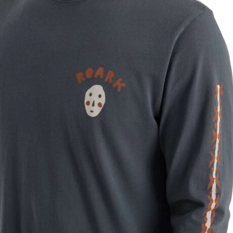 Remera Roark Folk Yeah Gris Oscuro