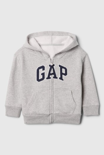 Canguro Con Cierre Logo Gap Toddler Niño Light Heather Grey B08