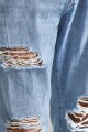 Jean Frank - Cropped Fit - Blue Denim Blue Denim