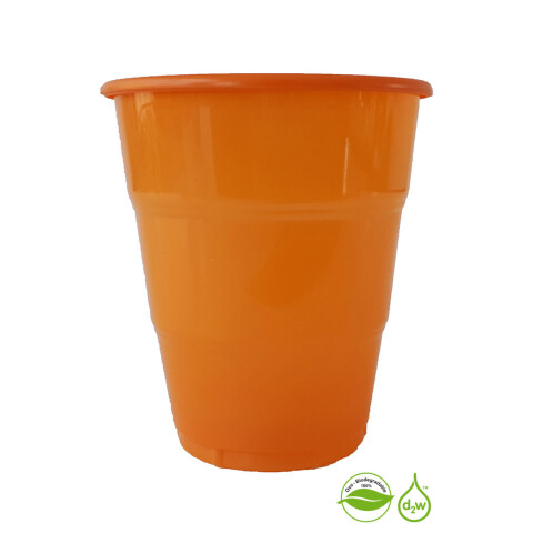 Vaso Biodegradable 210ml x10 Naranja