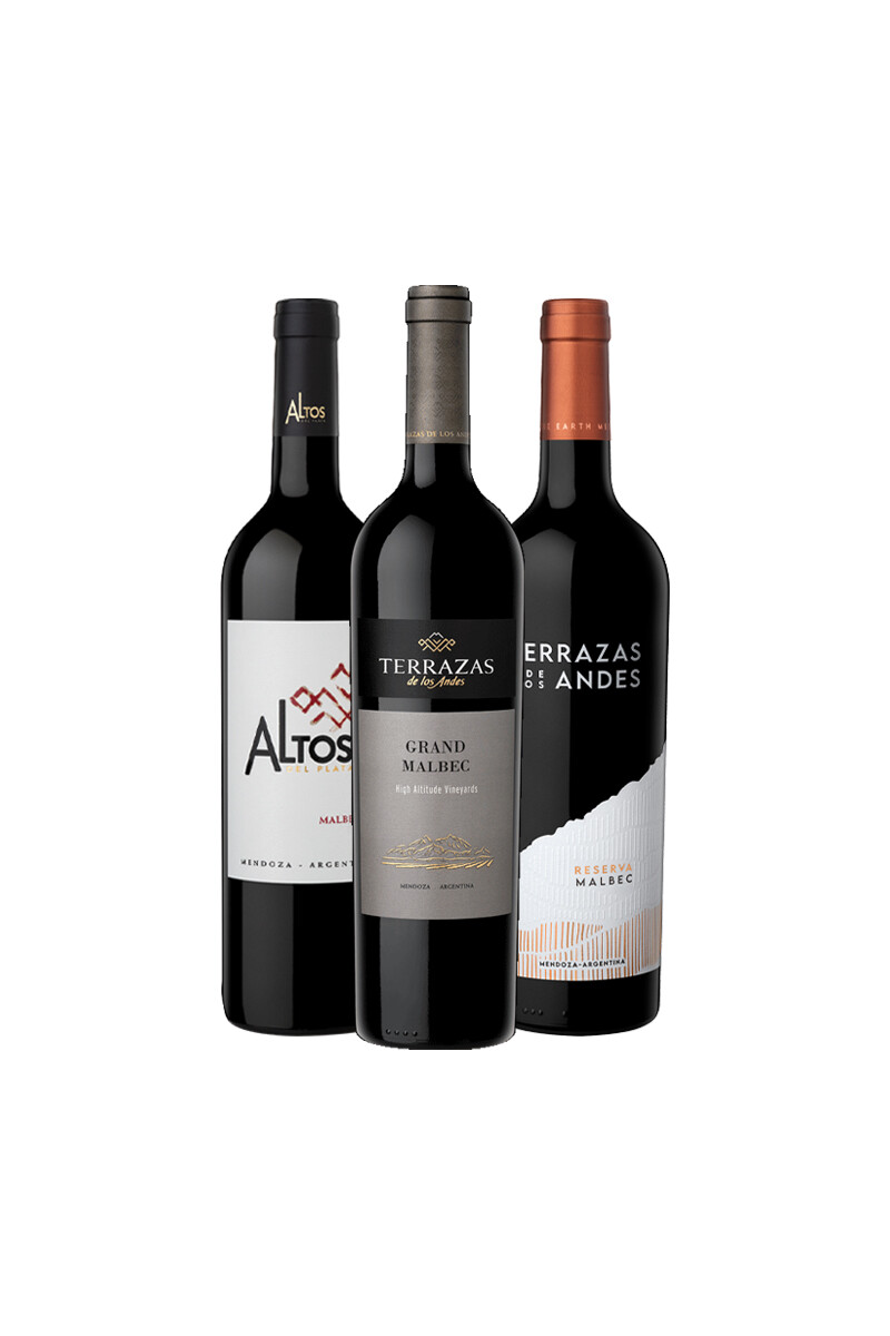 Pack Bacán Selección Top 50 Forbes Terrazas de los Andes x3 vinos 